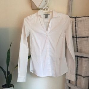 White Button-Down Top